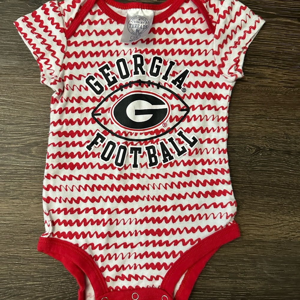 Rivalry Threads Georgia Football Bodysuit - Red and White